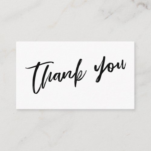 Modern Casual Handwriting Wedding Thank You Enclosure Card