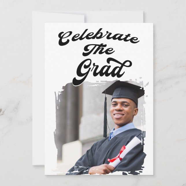 Modern Casual Photo Graduation Party Invitation (Front)