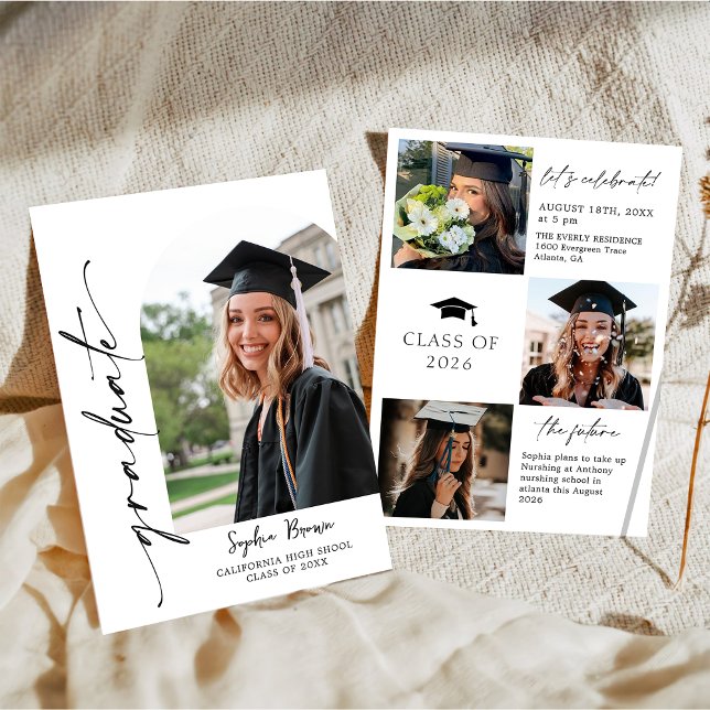 Modern Casual Photo Graduation Party Invitation (Creator Uploaded)