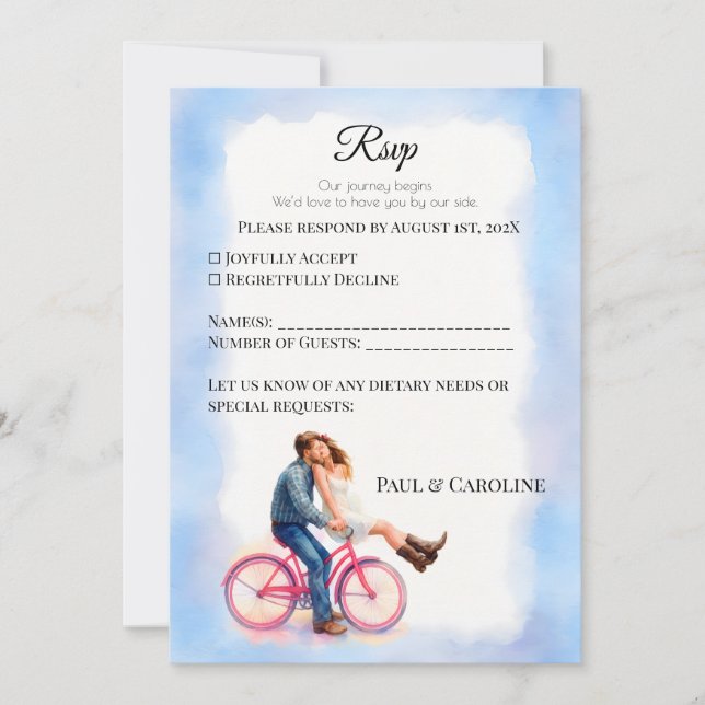 Modern Casual Romantic Couple Engagement Party Save The Date (Front)