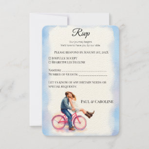 Modern Casual Romantic Couple Watercolor Artistic Save The Date