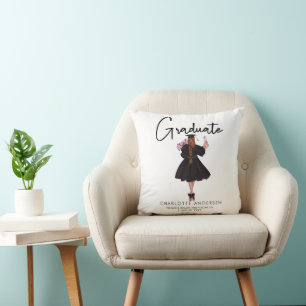 Modern Casual Script Custom Graduate Pillow 