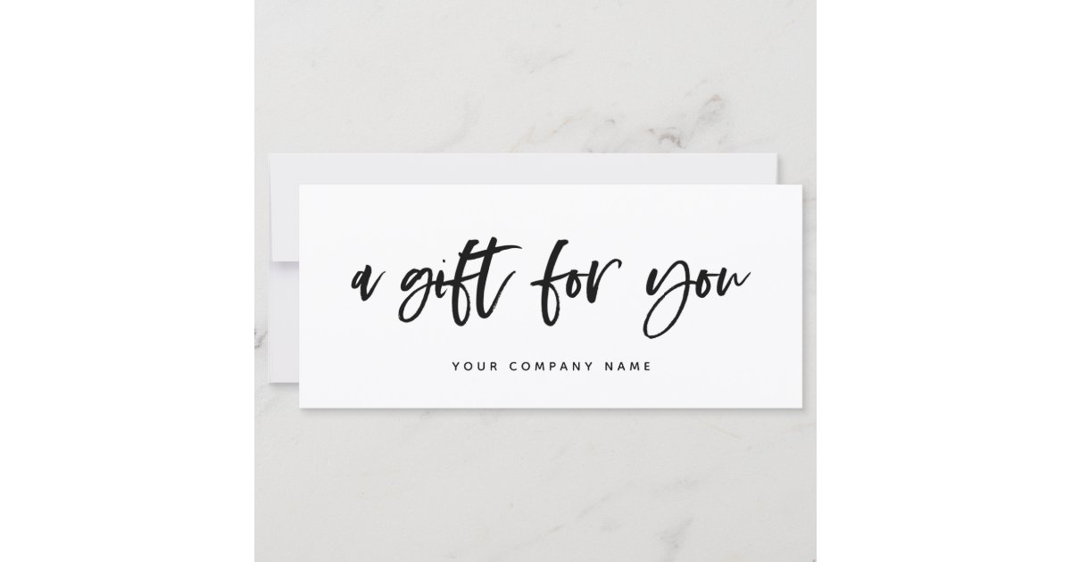 Modern Casual Script | Gift Certificate | Zazzle