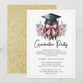 Modern Casual Script Graduation Party Invitation