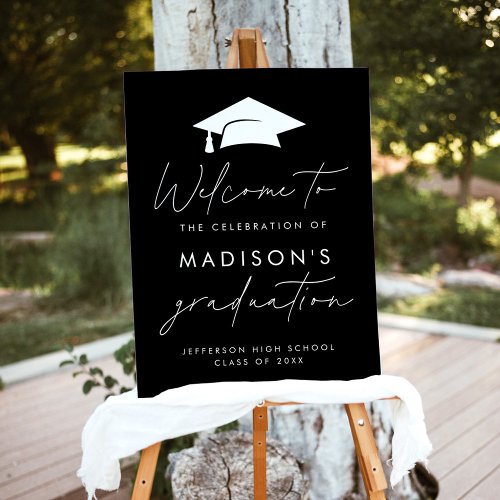 Modern Casual Script Graduation Party Welcome Sign