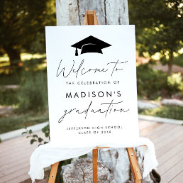 Modern Casual Script Graduation Party Welcome Sign