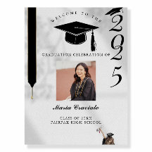 Modern Casual Script Graduation Party Welcome Sign