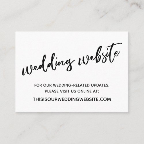 Modern Casual Wedding Website  Save the Date Card
