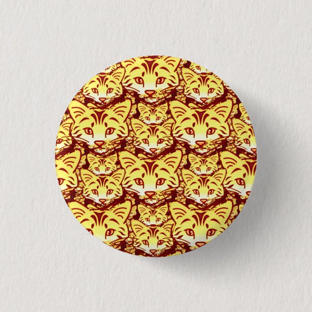 Modern cat art button (Front)