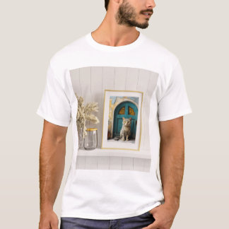Modern Cat Art Decoration T-Shirt