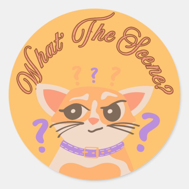 Modern Cat Lover Sticker | cat dad (Front)
