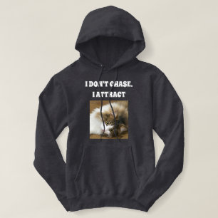 Modern Cat Mom Dark Grey Customized Cute Pet Photo Hoodie