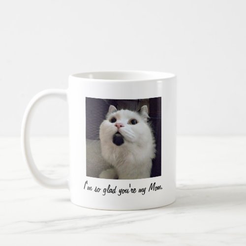 Modern Cat Mom Pet Photo Custom Coffee Mug