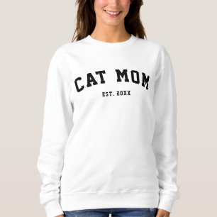 Modern Cat Mom Sport Varsity Sweatshirt