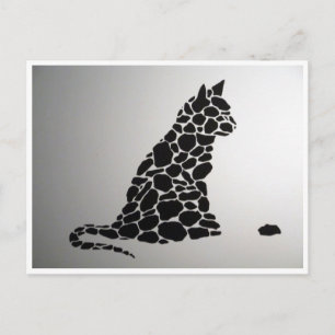modern cat postcard