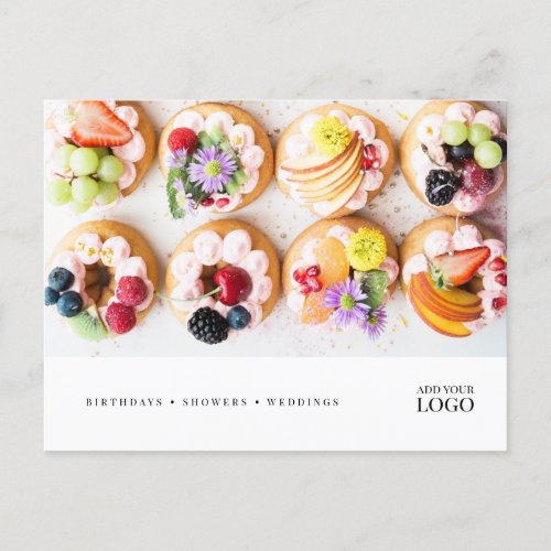 Modern Catering or Bakery Branded Marketing Postcard