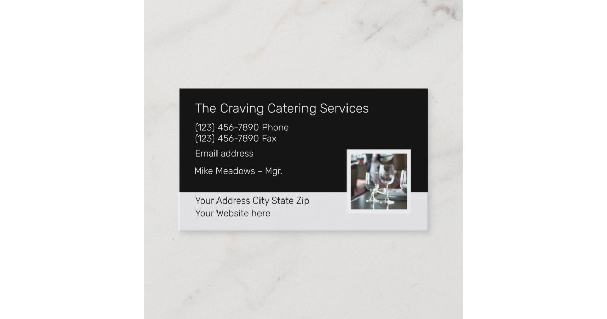 Modern Catering Services Template Business Card | Zazzle