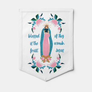 Modern Catholic Expecting Mother Mary Pennant