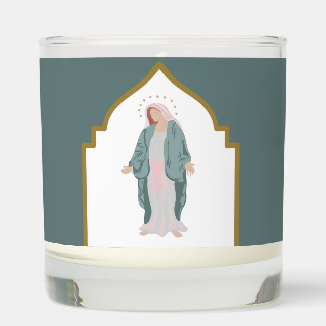 Modern Catholic Mary  Scented Candle (Front)