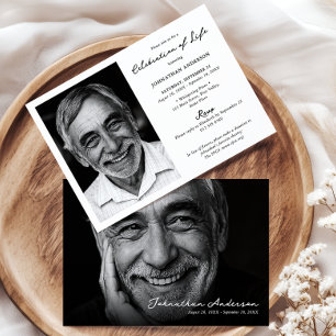 Modern Celebration of Life / Funeral / Memorial Invitation