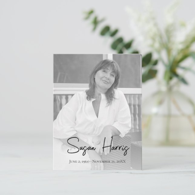 Modern Celebration of Life Funeral Program  (Standing Front)