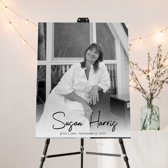Modern Celebration of Life Funeral Sign (In Situ (Stand))