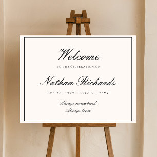 Modern Celebration of Life Memorial Funeral Foam Board