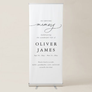 Modern Celebration of Life Memorial Funeral Retractable Banner
