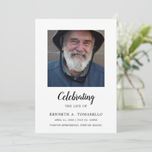 Modern Celebration Of Life Memorial Photo Flat Program