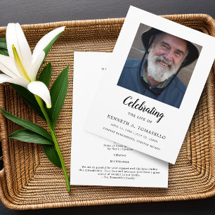 Modern Celebration Of Life Memorial Photo Flat Program