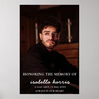 Modern Celebration of Life Memorial Poster
