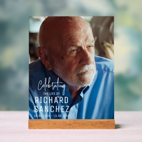 Modern Celebration Of Life Photo Funeral Memorial 