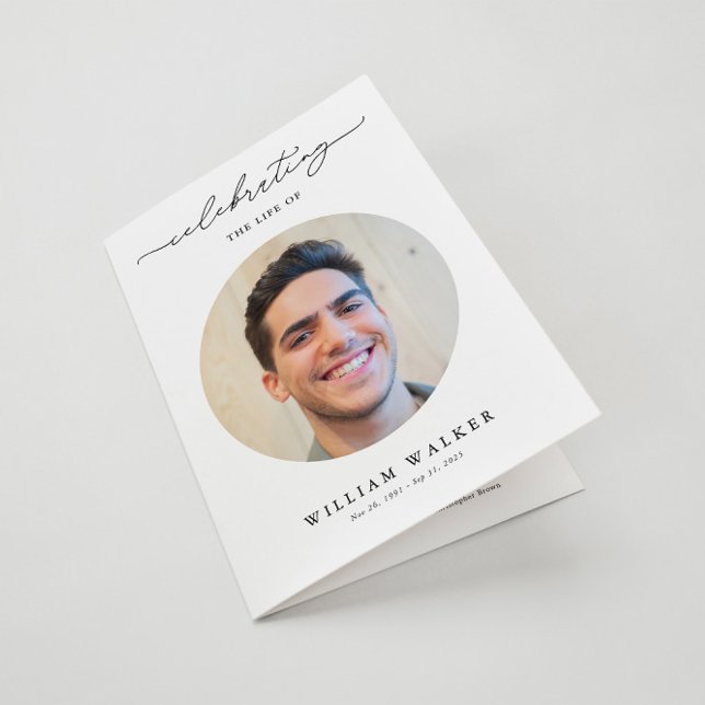 Modern Celebration Of Life Photo Funeral Program (Creator Uploaded)