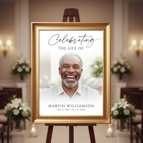 Modern Celebration of Life Photo Script Memorial