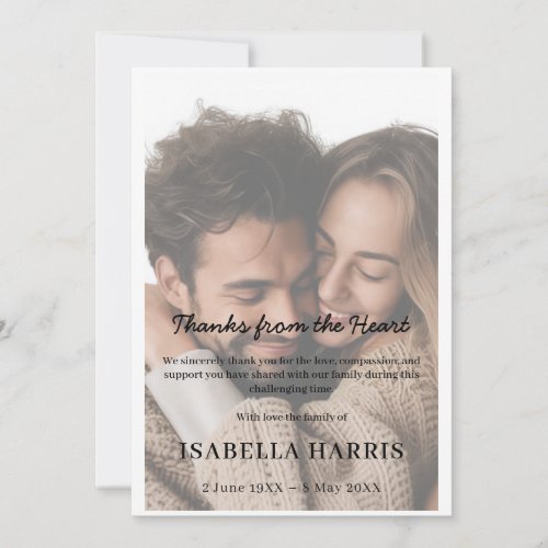 Modern Celebration of Life Thank You Design