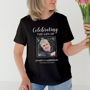 Modern Celebration Of Life With Picture Memorial T-Shirt