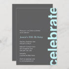 Modern Celebration Party Invitation - Turquoise