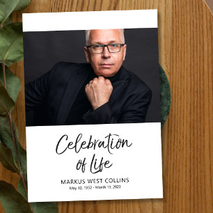Modern Celebration Photo Memorial Program