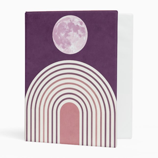 Modern Celestial Arches Binder with Moon Design (Front/Inside)