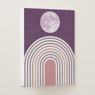 Modern Celestial Arches Folder with Moon Design