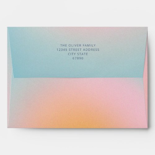Modern Celestial Gradient Pastel Blue Matching  Envelope