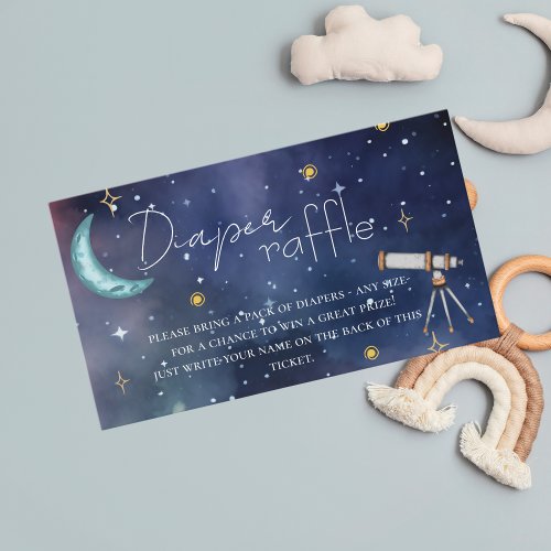 Modern Celestial Moon & Stars Diaper Raffle