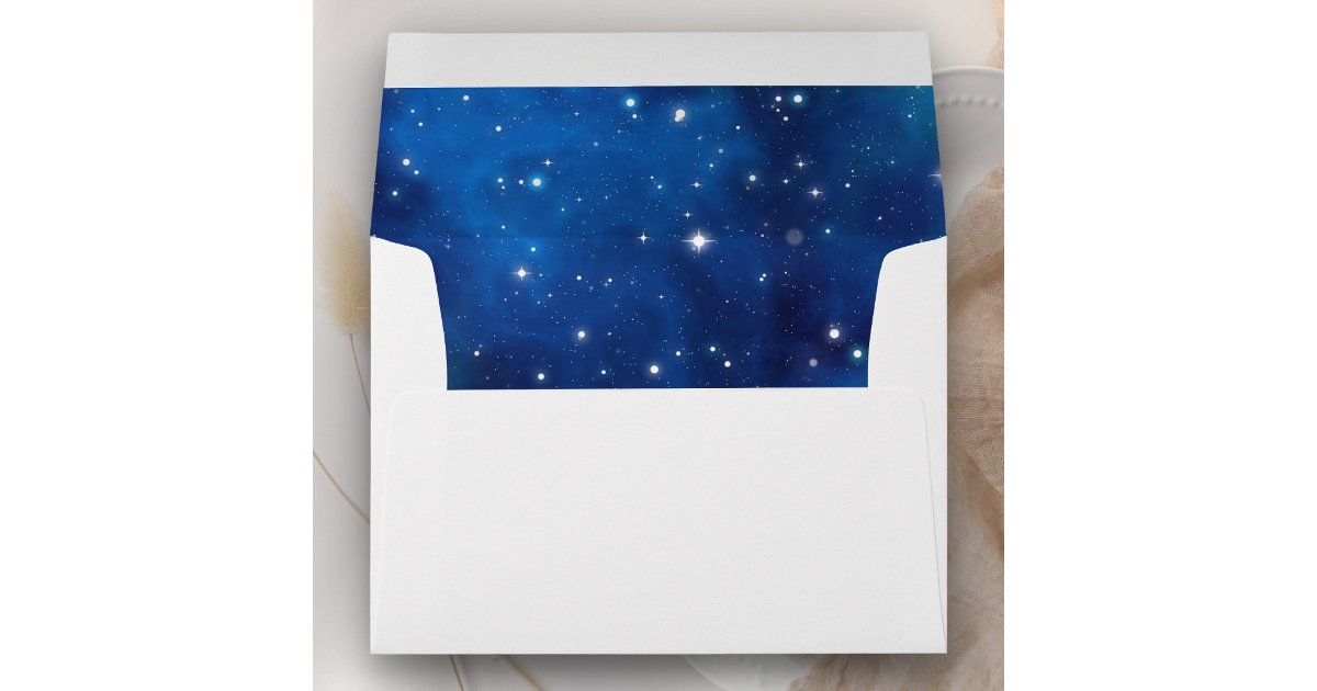 Modern Celestial Space Galaxy Envelope | Zazzle