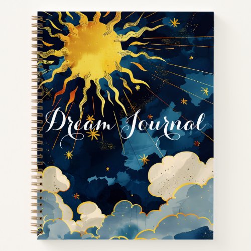 Modern Celestial Sun Stars Clouds Dream Journal