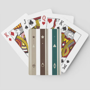 Modern Celestial Triple Vertical Stripe Playing  Poker Cards