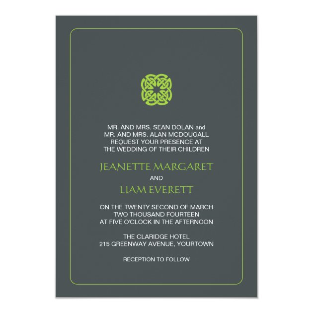 Modern Celtic Inspired Wedding Card Zazzle   Modern Celtic Inspired Wedding Card R3e8dd52a7c784b08a25b1655bb3551cc Zkrqs 630 