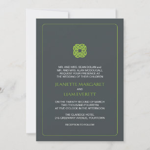 Modern Celtic Inspired Wedding Invitation