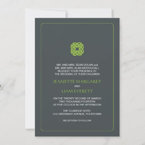 Modern Celtic Inspired Wedding Custom Announcement