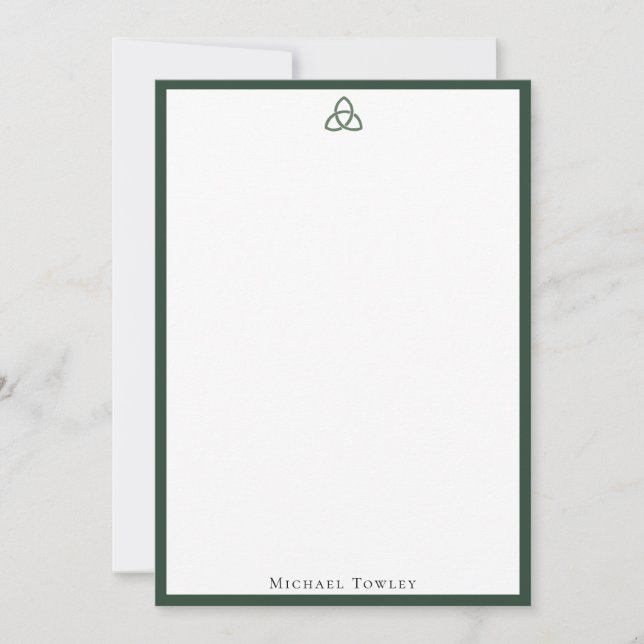 Modern Celtic Knot Logo Note Card (Front)