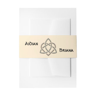 Modern Celtic symbols Invitation Belly Band